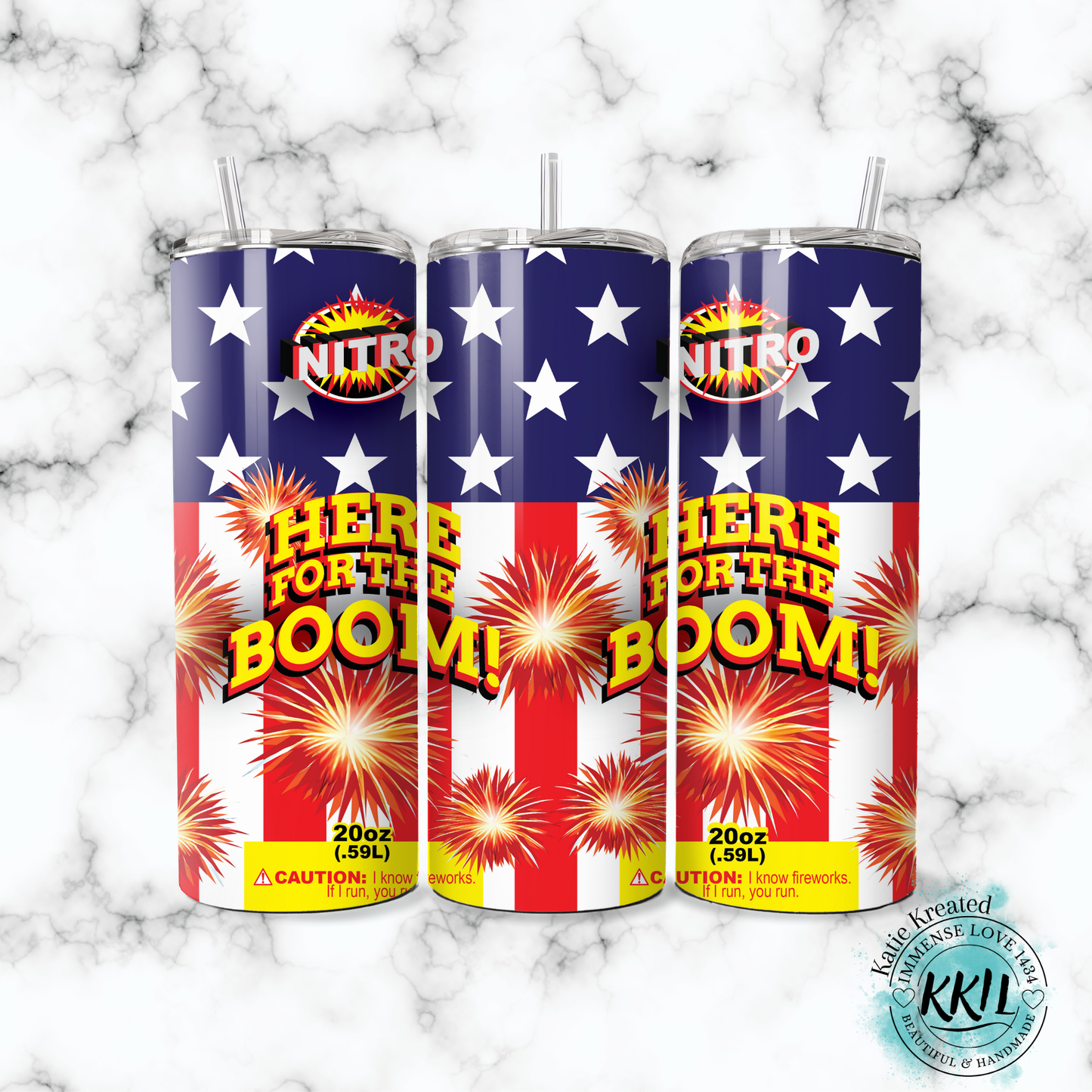 Nitro Here For The Boom 20oz Stainless Steel Tumbler