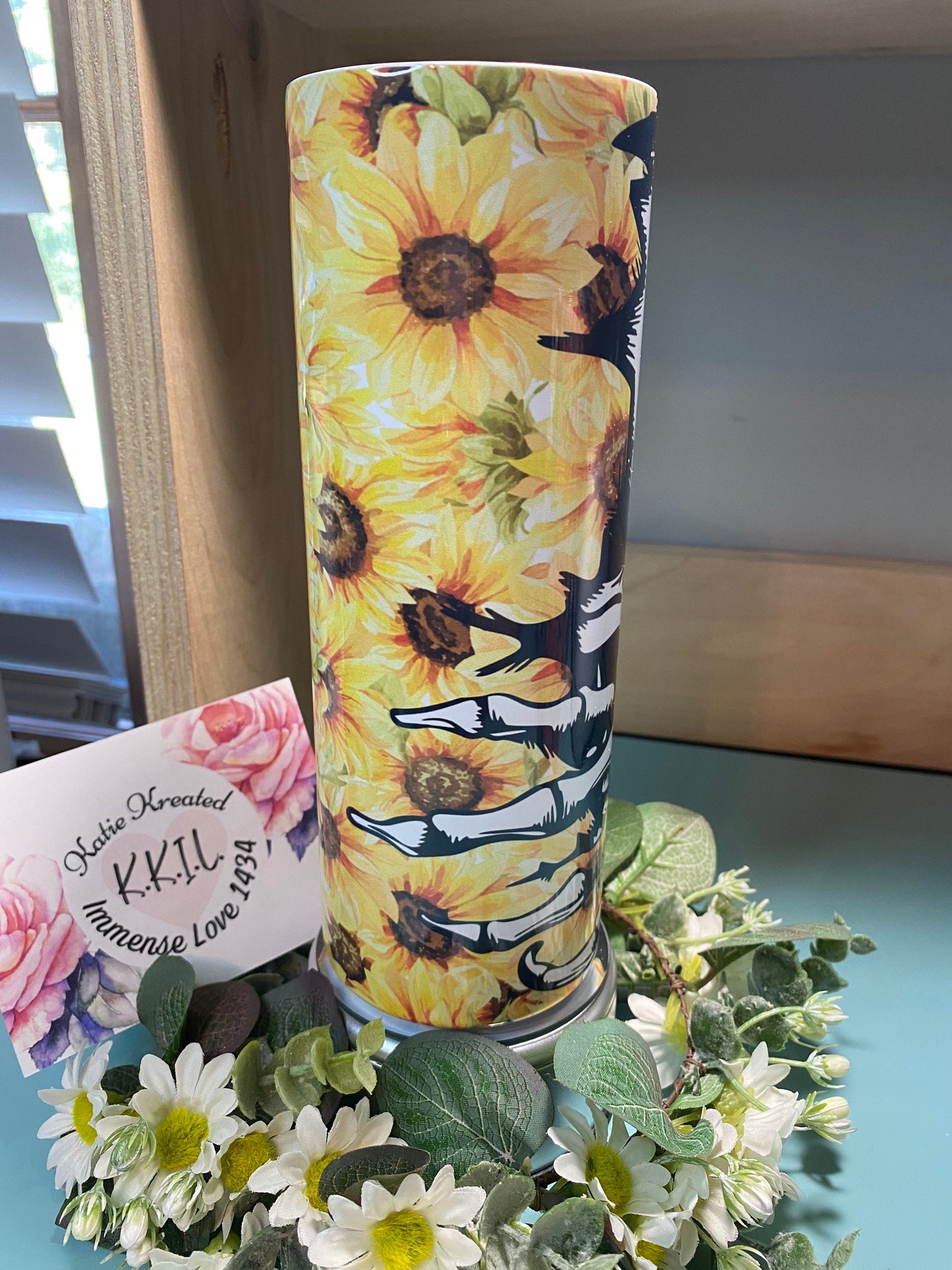 Sunflower & Skull 20oz Tumbler