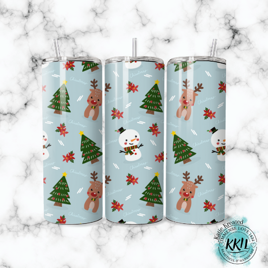 Snowman & Reindeer Tumbler