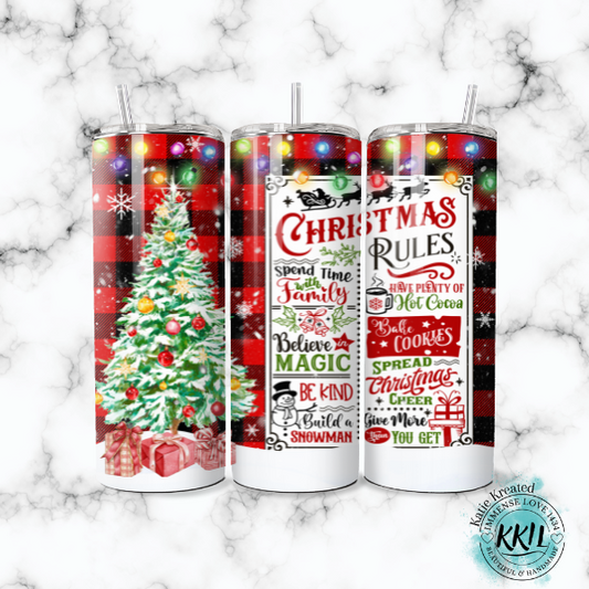 Christmas Rules Tumbler