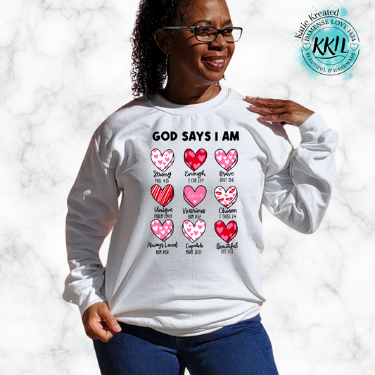 “God says I am…” Sweater