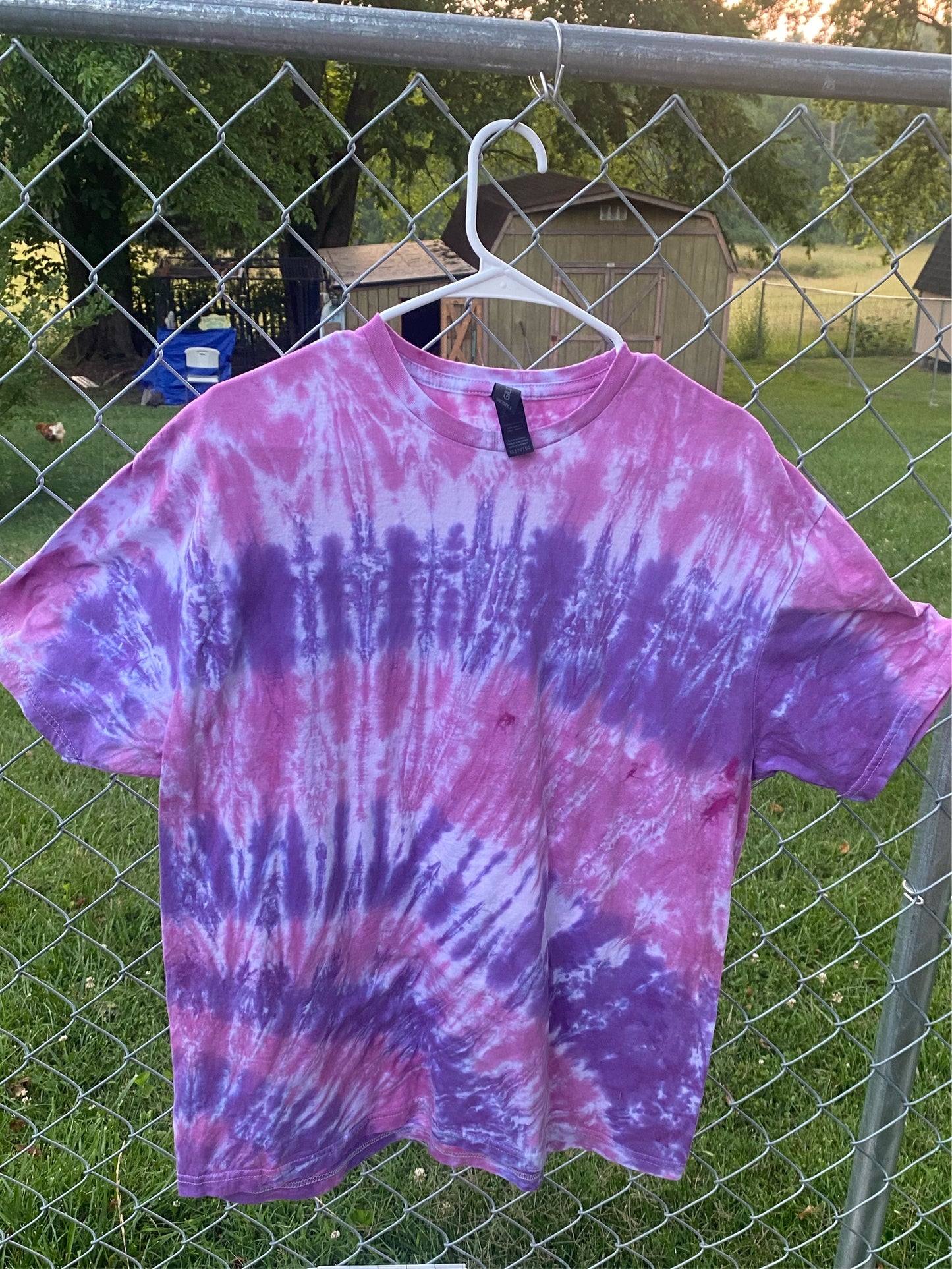 Extra-Large, Violet Fields, Hand Tie Dyed,T-Shirt