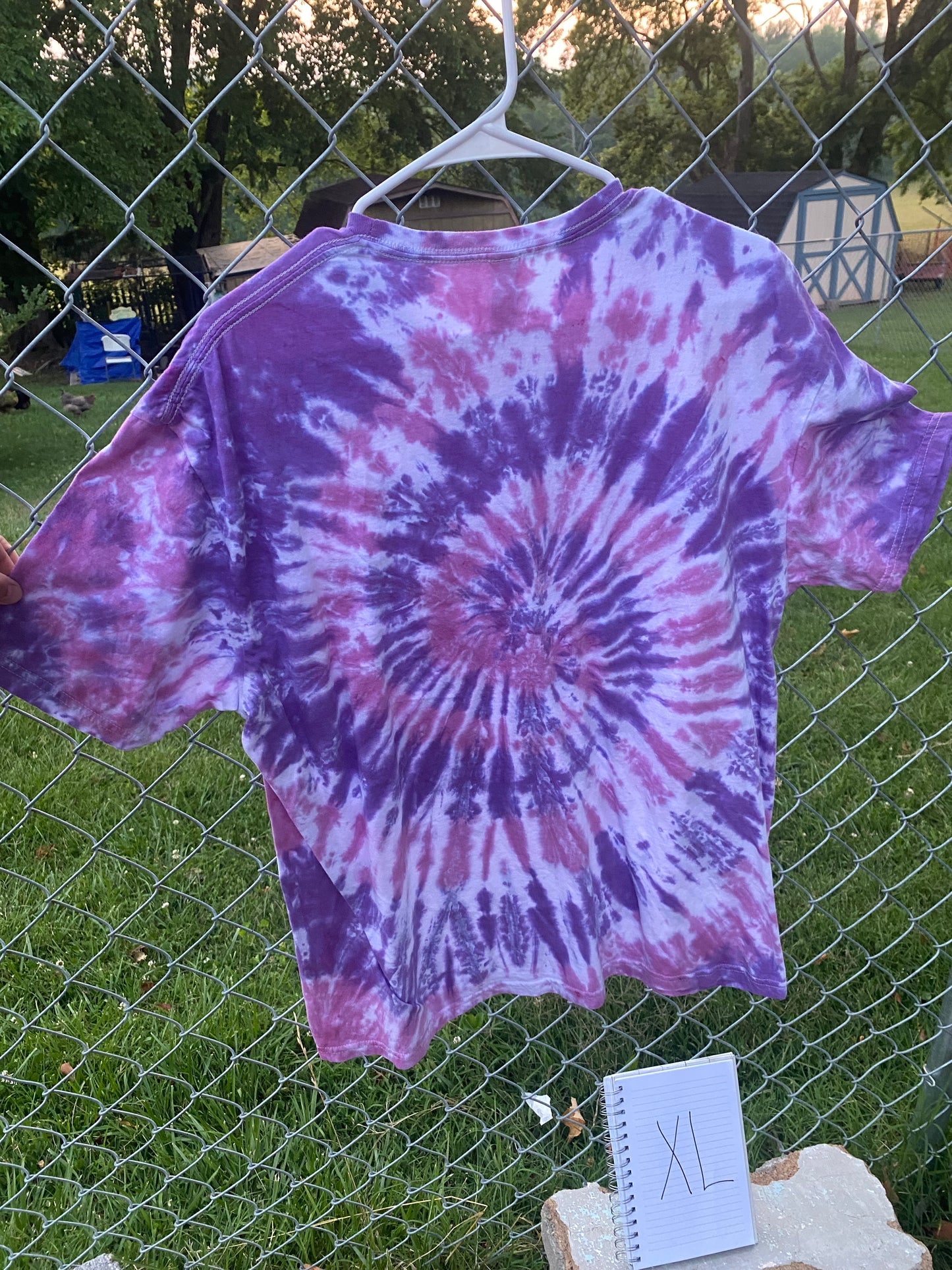 Extra-Large, Violet Swirl, Hand Tie Dyed, T-Shirt