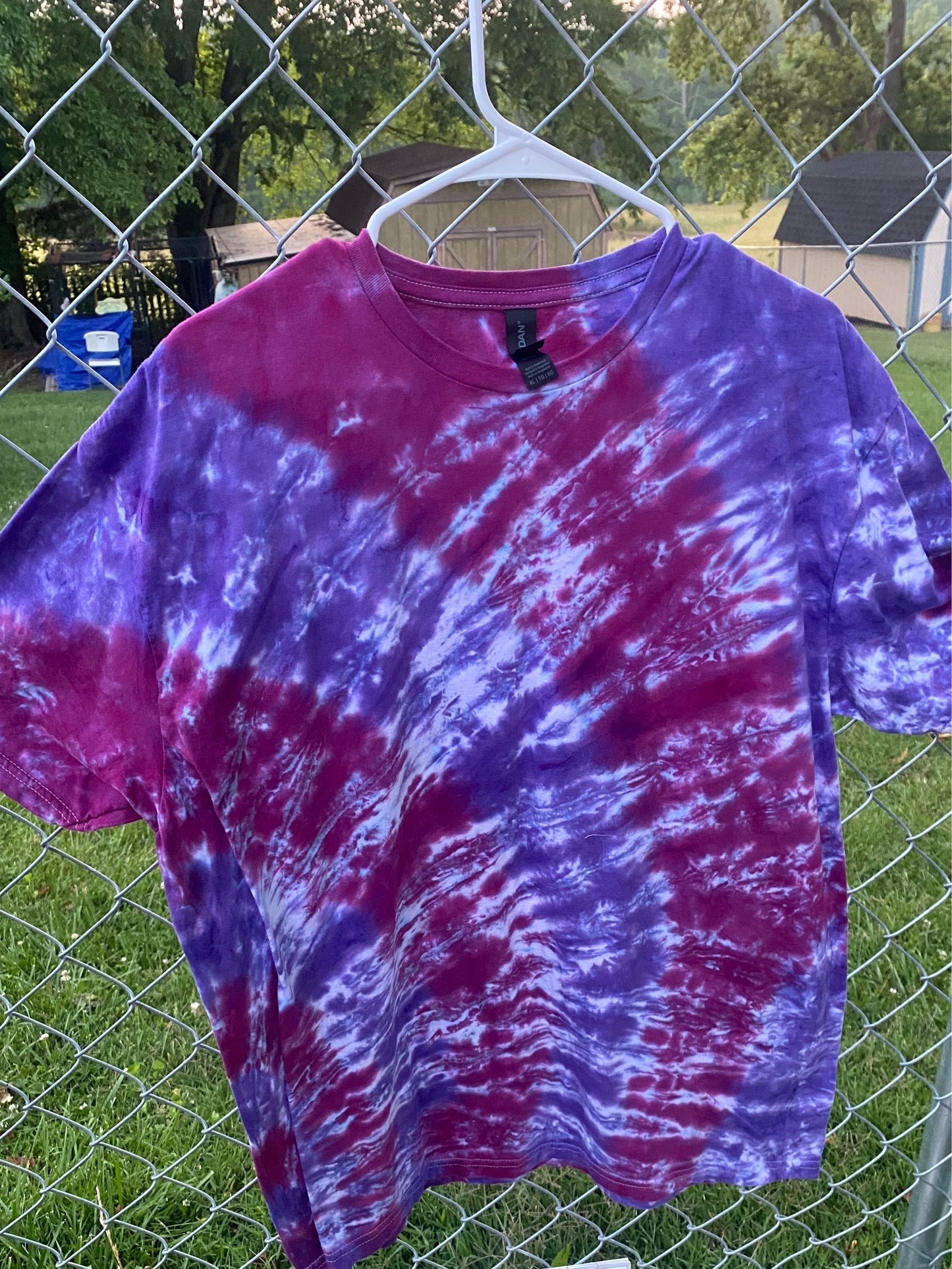 Extra-Large, Purple Oasis, Hand Tie Dyed, T-Shirt