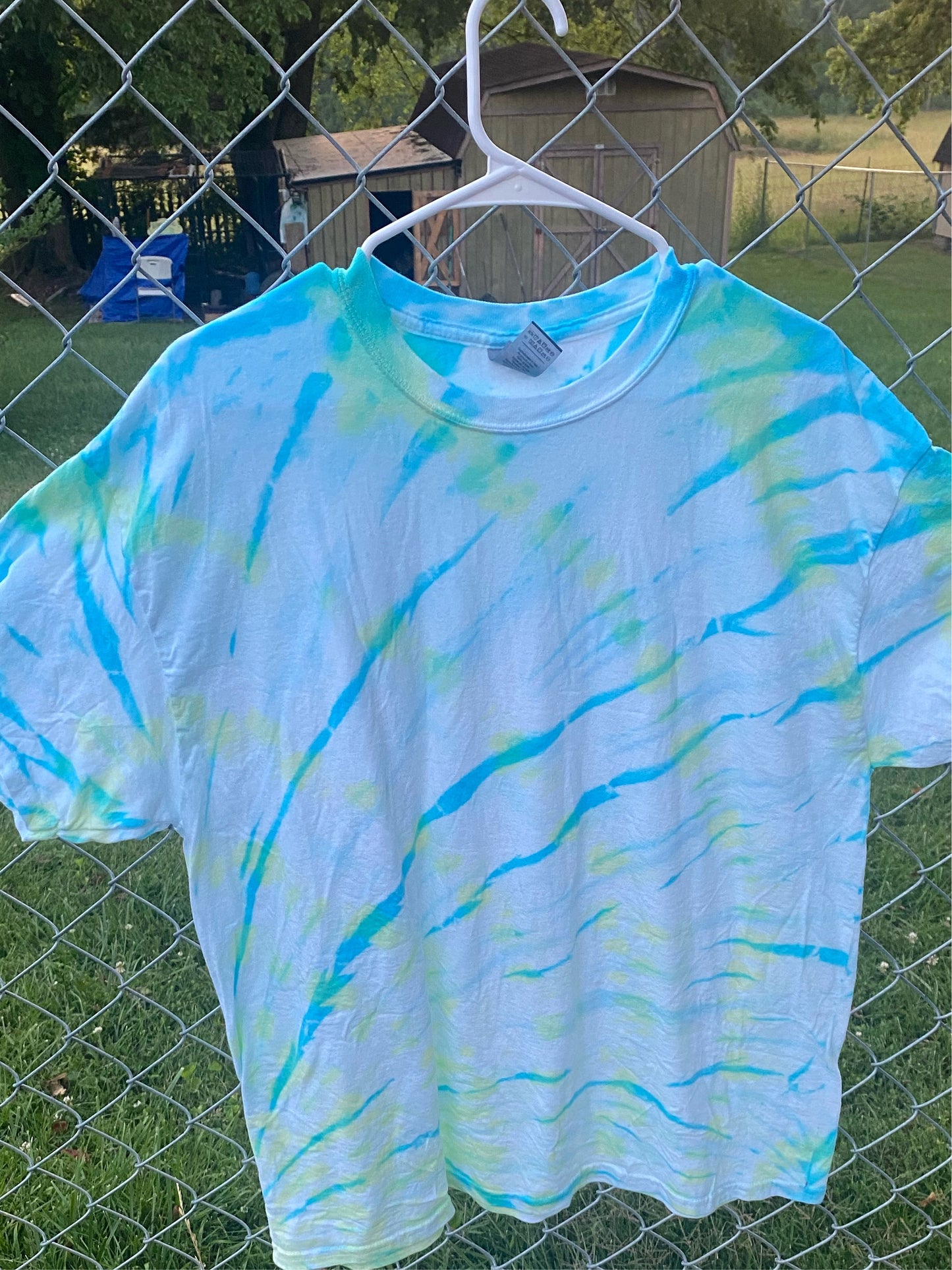 Extra-Large, Neon Strikes, Hand Tie Dyed, T-Shirt