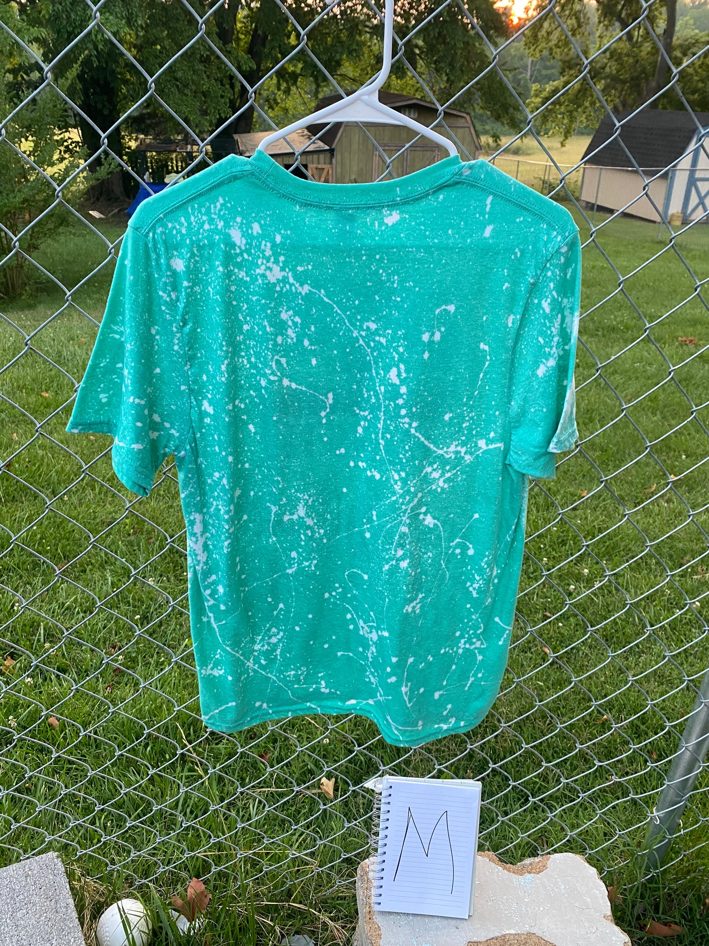 Medium, Turquoise Junkie, Hand Bleached, T-Shirt