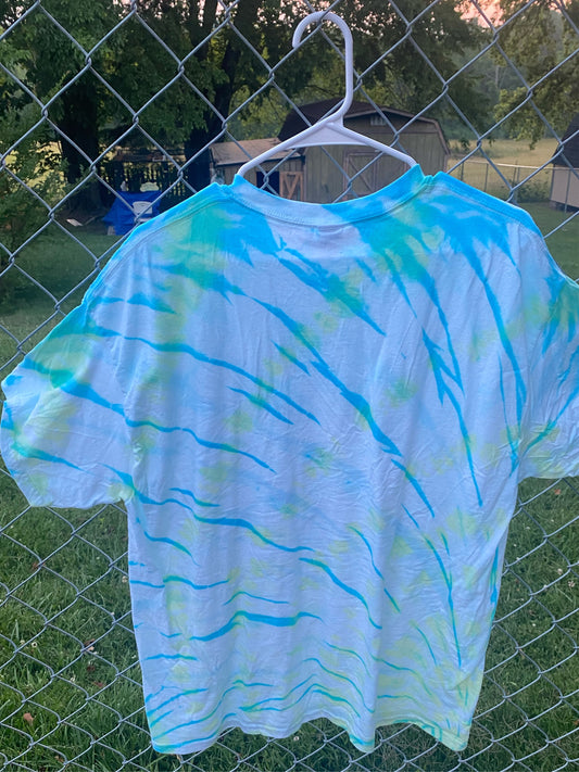 Extra-Large, Neon Strikes, Hand Tie Dyed, T-Shirt