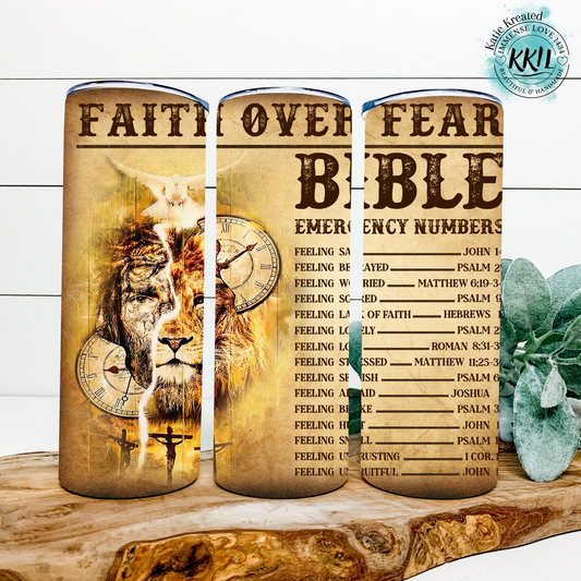 Faith Over Fear 20oz Tumbler