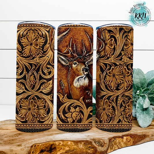 Deer Scrolls 20oz Tumbler