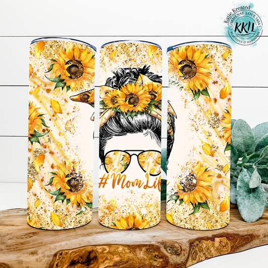 Sunflower Mom Life 20oz Tumbler