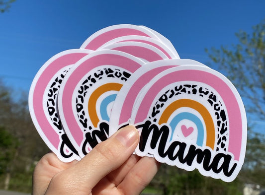 Mama Rainbow Water Proof Sticker