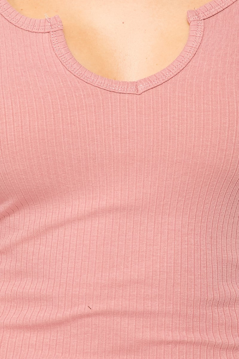 Ribbed Scoop Neckline Long Sleeve Crop Top