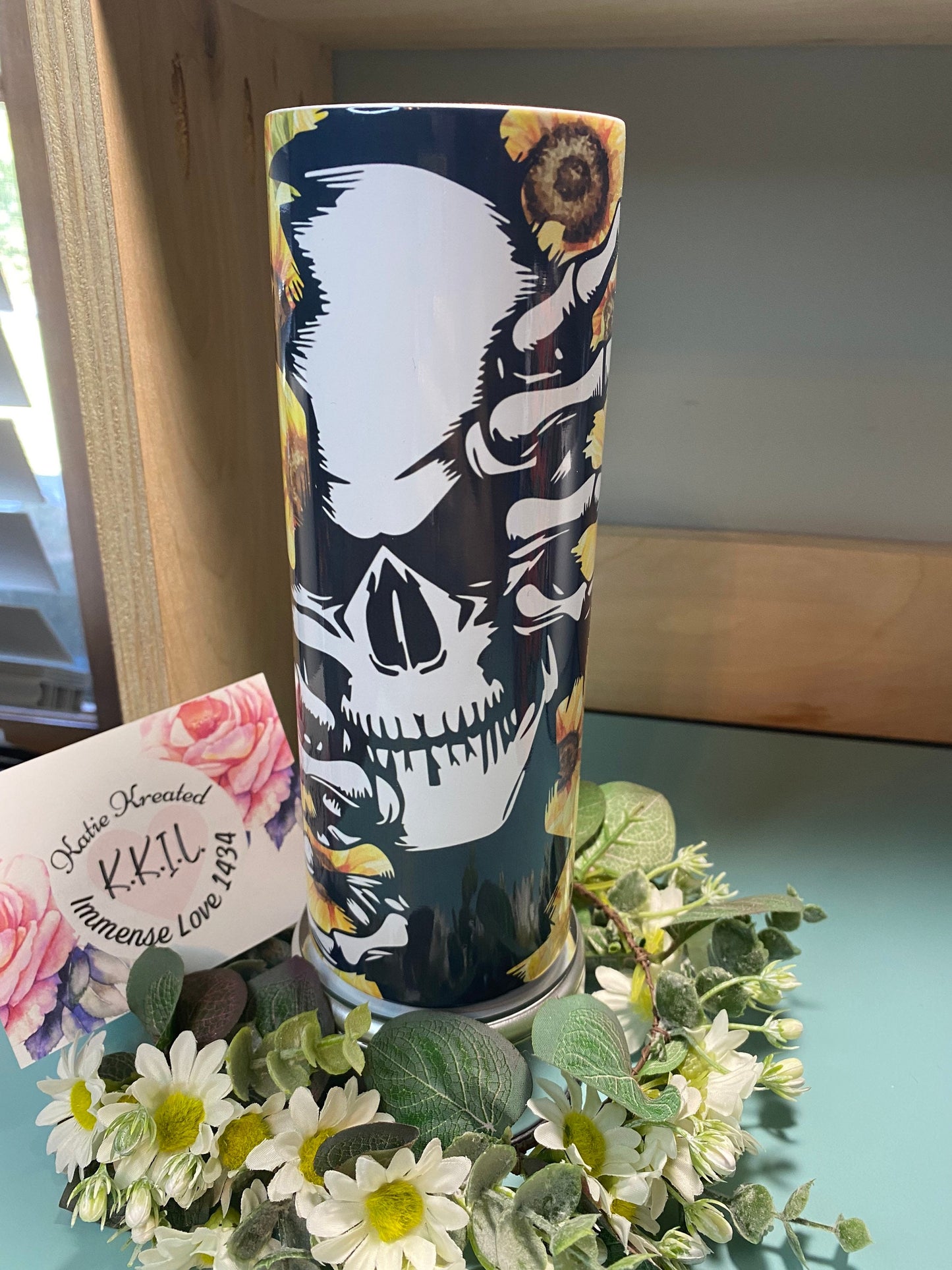 Sunflower & Skull 20oz Tumbler