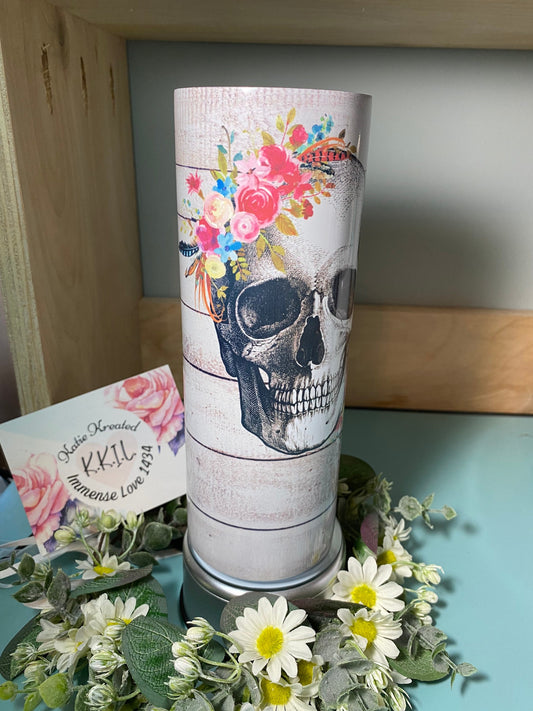 Floral Skull 20oz Tumbler