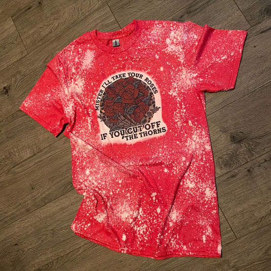 Mister I’ll Take Your Roses" Acid Washed Shirt
