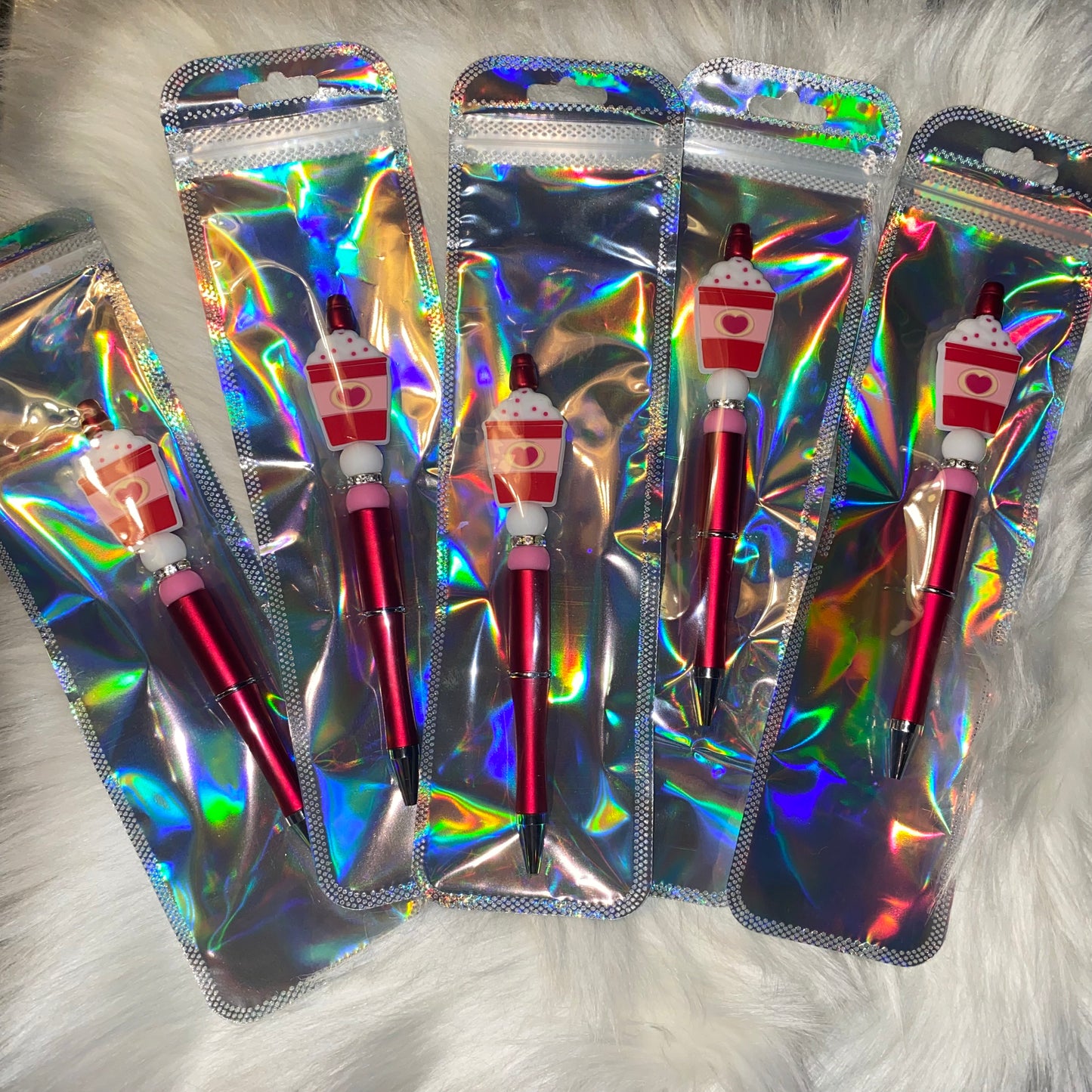 RTS Heart Frappe Silicone Bead Pen