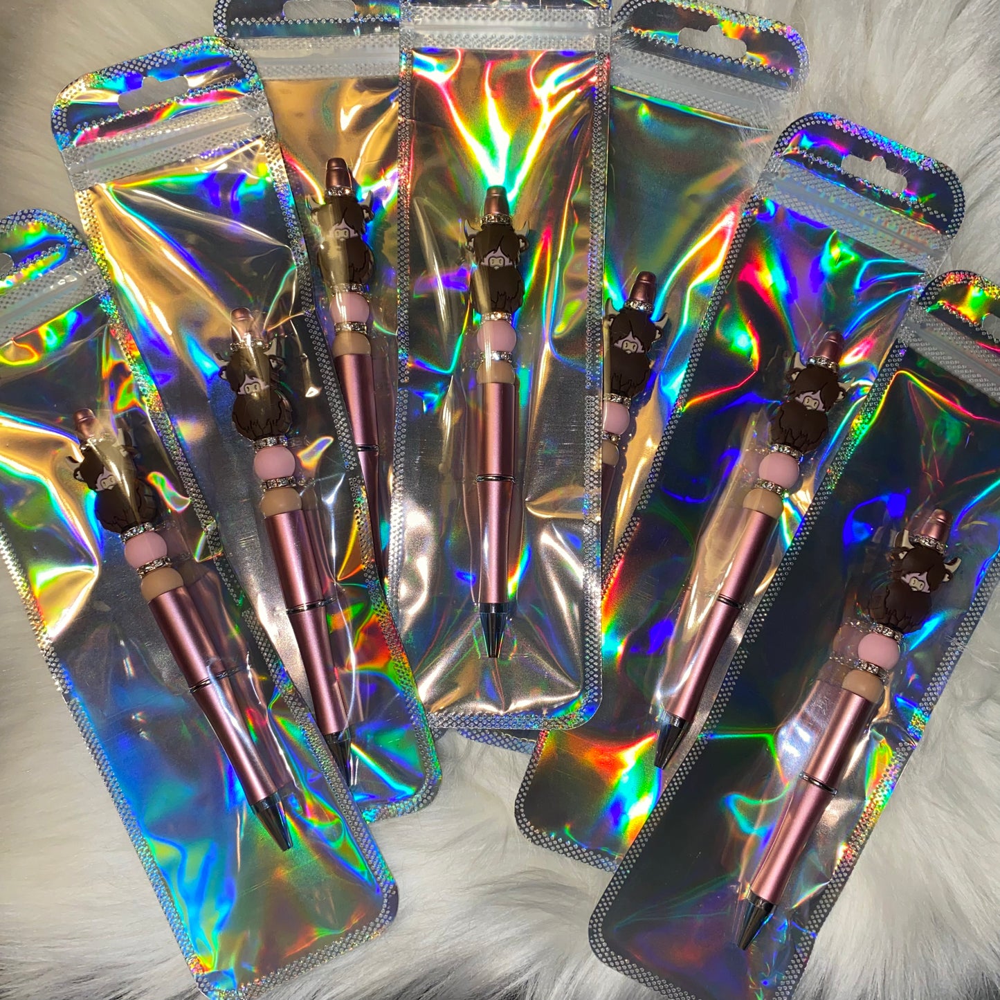 RTS Highland Cow Silicone Bead Pen