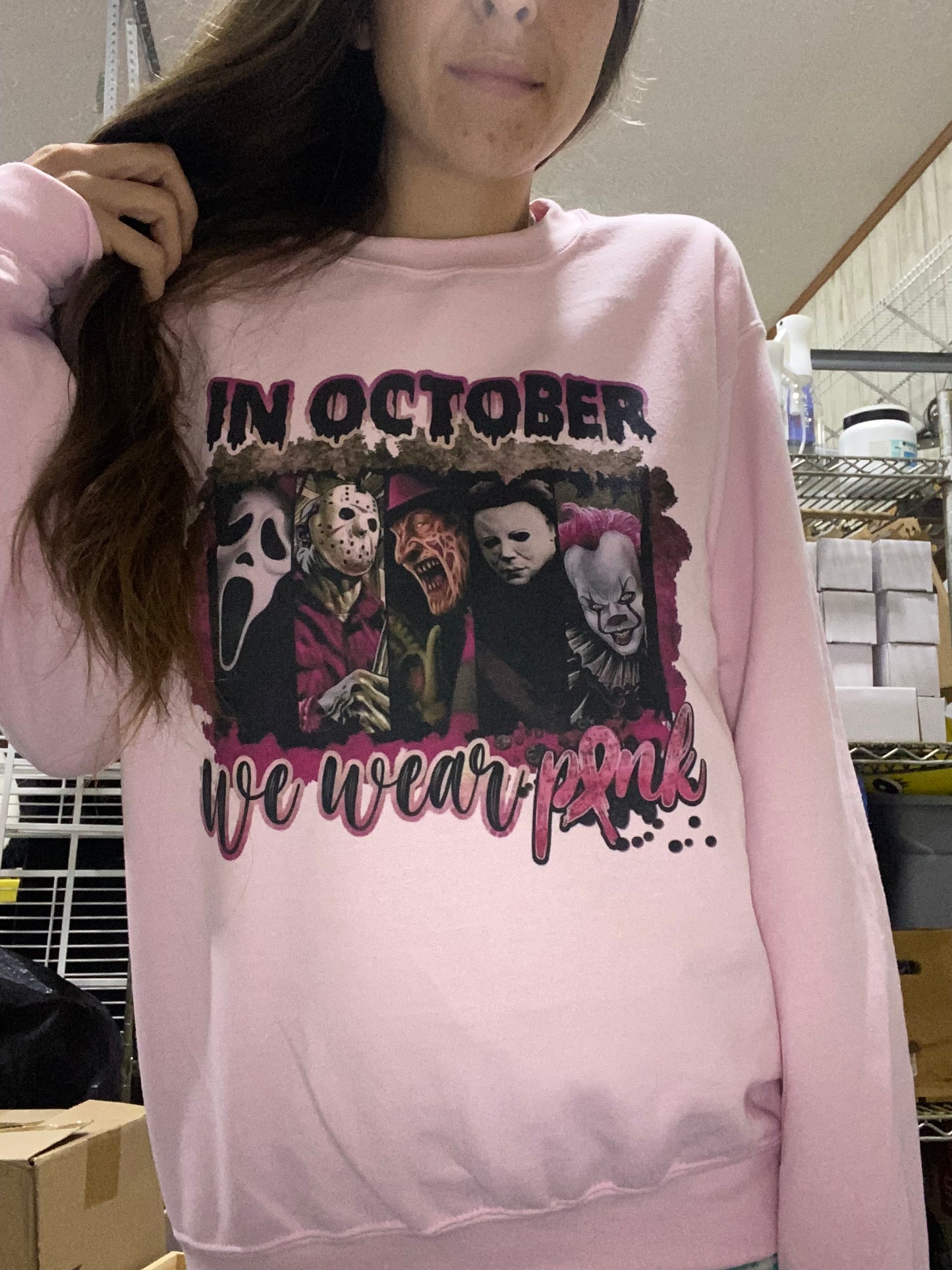 In October We Wear Pink CrewNeck