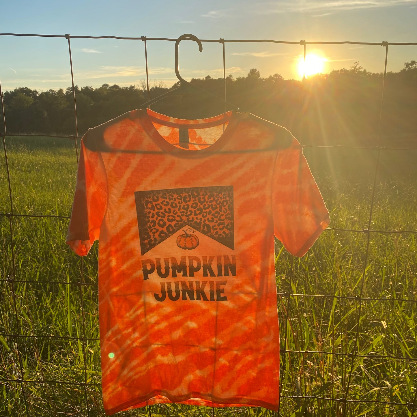 Pumpkin Junkie Acid Washed Shirt